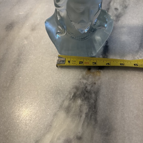 Vintage Viking Glass Jesus Head Bust Frosted And Clear 6.5" - Picture 6 of 7